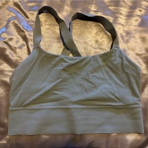 Athleta Warriors Sage Green Sports Longline Bra Size M
